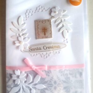 BIGLIETTO HALLMARK SANTA CRESIMA ROSA BAMBINA