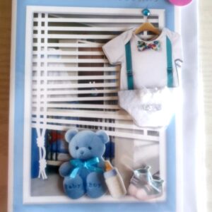 BIGLIETTO HALLMARK NASCITA CELESTE BAMBINO