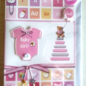 BIGLIETTO HALLMARK NASCITA ROSA BAMBINA