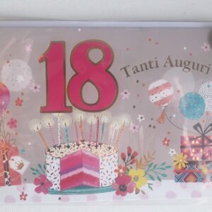 BIGLIETTO HALLMARK COMPLEANNO 18 ANNI RAGAZZA