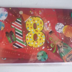 BIGLIETTO HALLMARK COMPLEANNO 18 ANNI RAGAZZA, RAGAZZO