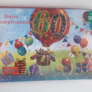 BIGLIETTO HALLMARK COMPLEANNO 60 ANNI UOMO, DONNA