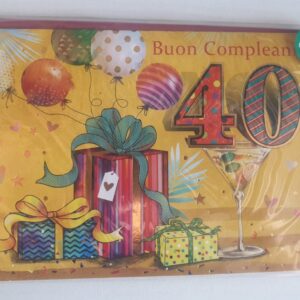 BIGLIETTO HALLMARK COMPLEANNO 40 ANNI DONNA, UOMO