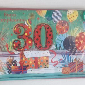 BIGLIETTO HALLMARK COMPLEANNO 30 ANNI DONNA, UOMO