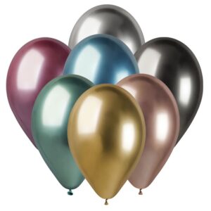 ART. P527 SET 50 PALLONCINI GLOSSY ASSORTITI PER PARTY, FESTA, COMPLEANNO