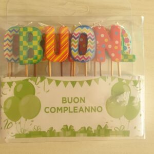 CANDELINE CON SCRITTA "BUON COMPLEANNO" PER COMPLEANNO, FESTE, PARTY