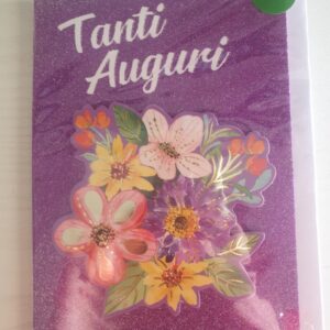 BIGLIETTO HALLMARK COMPLEANNO TANTI AUGURI CON FIORI