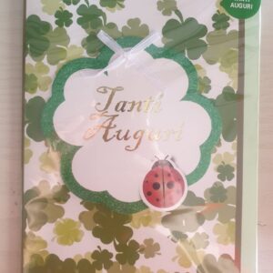 BIGLIETTO HALLMARK TANTI AUGURI CON COCCINELLA