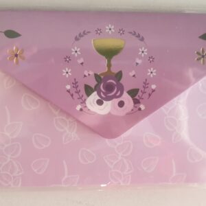 BIGLIETTO PORTA SOLDI HALLMARK PRIMA COMUNIONE GLICINE