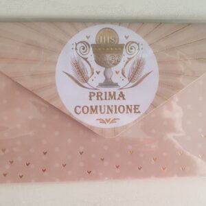 BIGLIETTO PORTA SOLDI HALLMARK PRIMA COMUNIONE BEIGE