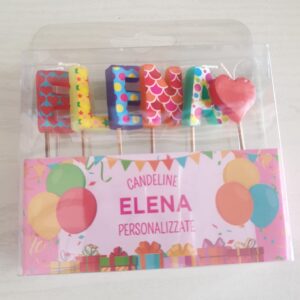 CANDELINE DI COMPLEANNO PERSONALIZZATE CON NOME "ELENA" PER FESTE, COMPLEANNI, PARTY ED OCCASIONI SPECIALI