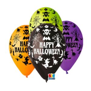 ART. P606 50 PALLONCINI ALL AROUND 13" CM. 33 HAPPY HALLOWEEN PER PARTY