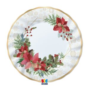 ART. P608 SET COMPOSTO DA 6 PIATTI CM. 30 ELEGANT CHRISTMAS PER FESTE NATALIZIE