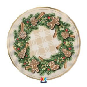 ART. P614  SET COMPOSTO DA 6 PIATTI CM. 30 GINGERBREAD PER FESTE NATALIZIE