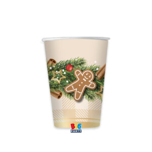 ART. P617 SET COMPOSTO DA 6 BICCHIERI CC. 200 GINGERBREAD PER FESTE NATALIZIE