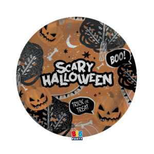 ART. P620 SET 8 PIATTI CM. 24 SCARY HALLOWEEN PER FESTA, PARTY HALLOWEEN