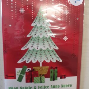 BIGLIETTO NATALE PORTASOLDI " BUON NATALE E FELICE ANNO NUOVO" PER AUGURI NATALE