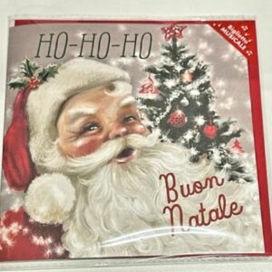 BIGLIETTO NATALE MUSICALE CON SCRITTA OH OH OH BUON NATALE PER AUGURI NATALE