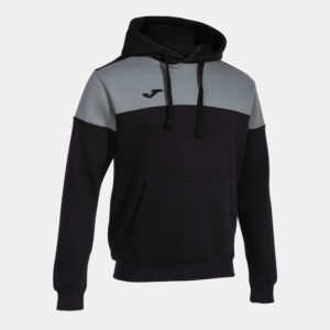 ART. 103214.111 JOMA FELPA CREW V HOODIE BLACK GREY PER SPORT E TEMPO LIBERO