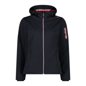 ART. 39A5016 CMP GIACCA DA DONNA IN LIGHT SOFT SHELL CON CAPPUCCIO REMOVIBILE PER TREKKING E TEMPO LIBERO