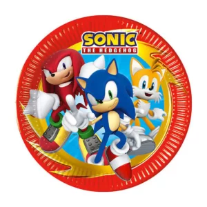 ART. P810 PIATTI SONIC 23 CM PEZZI 8 PER FESTE, PARTY, COMPLEANNO
