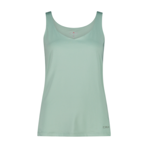 ART. 31T8256 CMP CANOTTA TECNICA STRETCH TINTA UNITA COLORE VERDE ACQUA PER SPORT, PADEL, TREKKING E TEMPO LIBERO