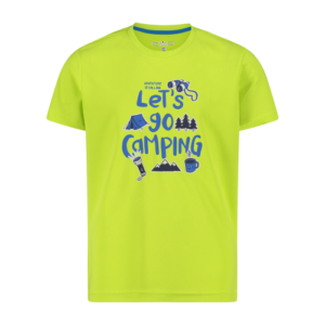ART. 38T6744 CMP KID T- SHIRT COLORE LIME PER SPORT, PADEL, TREKKING E TEMPO LIBERO