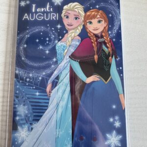 ART. P129443 VIRCA BIGLIETTO FROZEN CON SCRITTA ESTERNA: "TANTI AUGURI" E SCRITTA INTERNA "BUON COMPLEANNO"