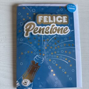 ART. P128887 VIRCA BIGLIETTO PENSIONE UOMO CON SCRITTA ESTERNA " FELICE PENSIONE"