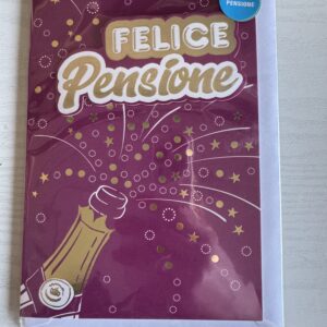 ART. P128888 VIRCA BIGLIETTO PENSIONE DONNA CON SCRITTA ESTERNA: " FELICE PENSIONE"