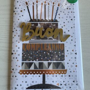 ART. P128946 VIRCA BIGLIETTO COMPLEANNO CON SCRITTA ESTERNA: " BUON COMPLEANNO"