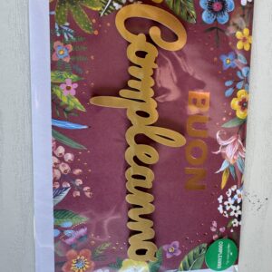 ART. P128944 VIRCA BIGLIETTO COMPLENNO CON SCRITTA ESTERNA "BUON COMPLEANNO"
